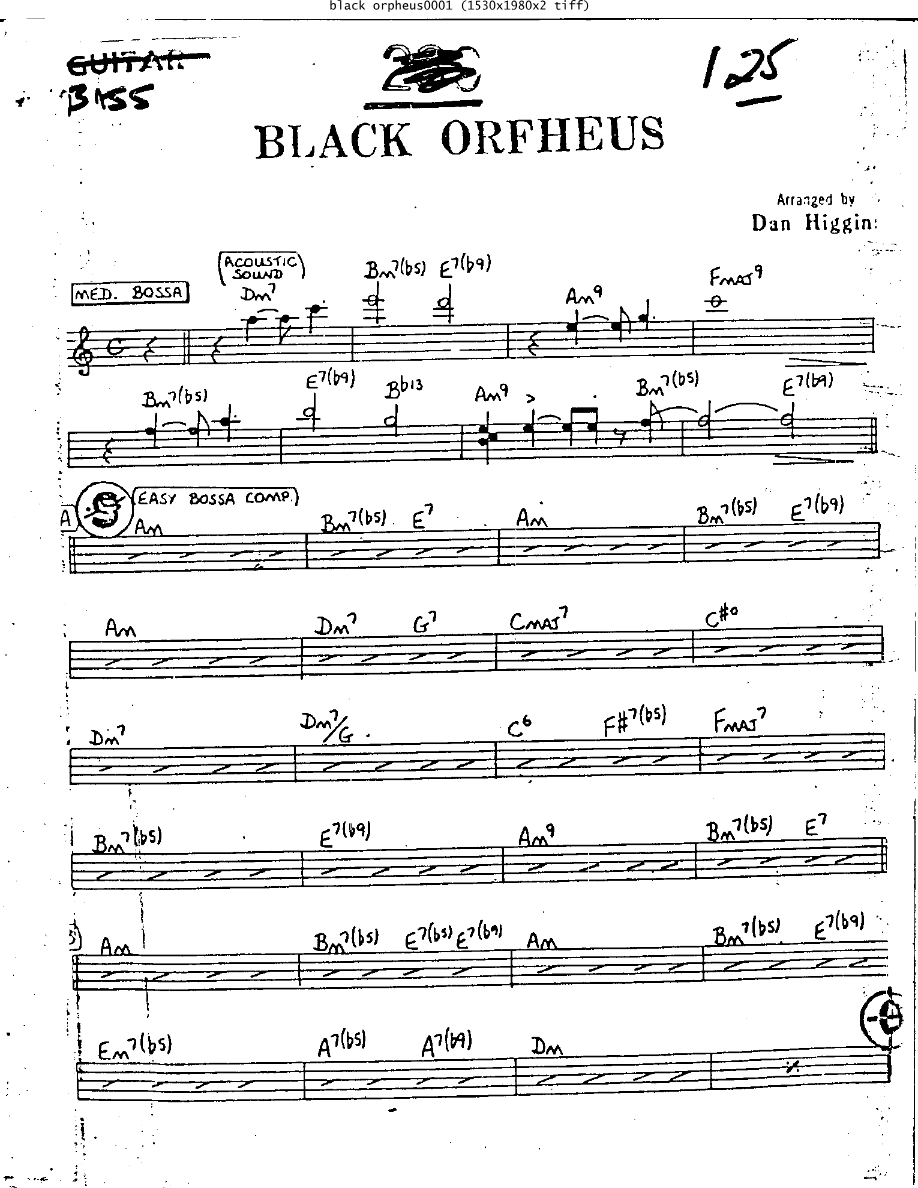 Black Orpheus Bss — sheet music preview