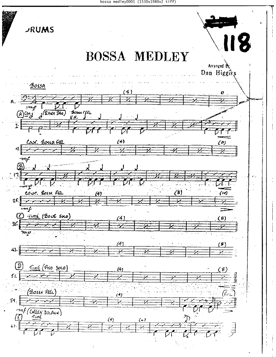 Bossa Medley Dr — sheet music cover (first page)