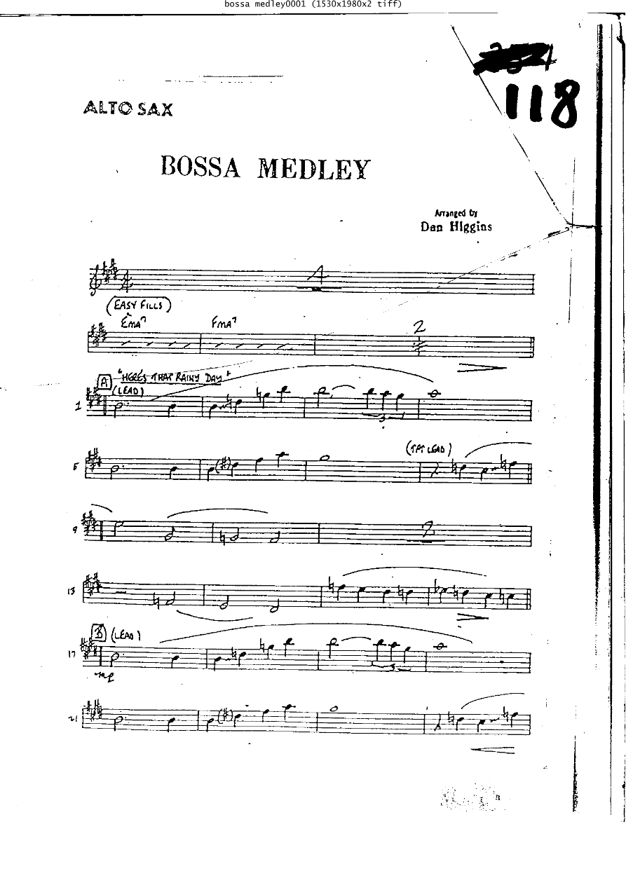 Bossa Medley Rds — sheet music cover (first page)