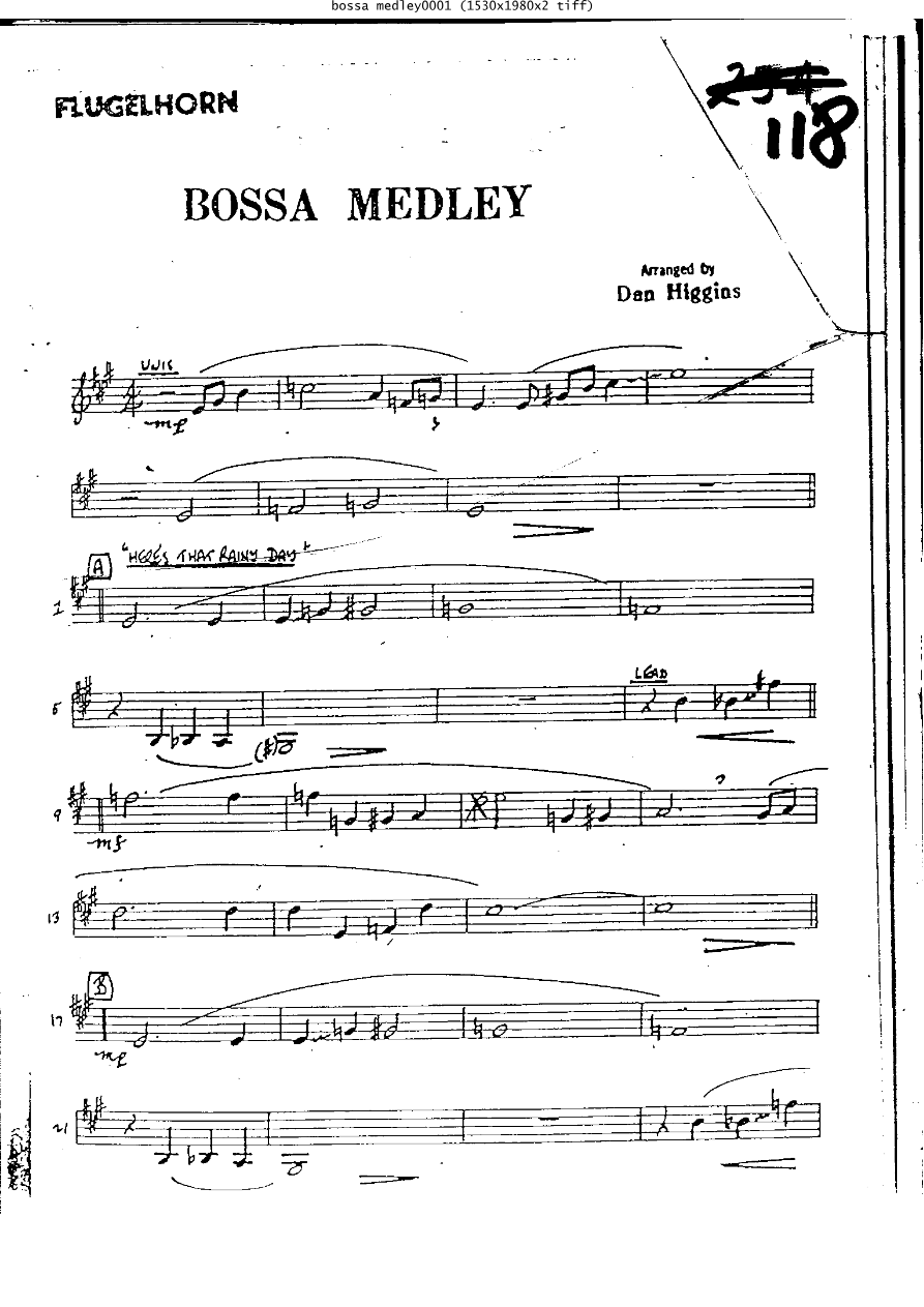 Bossa Medley Tpt — sheet music cover (first page)
