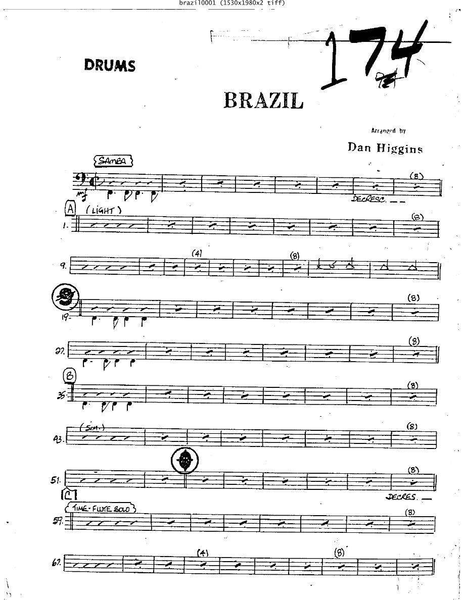 Brazil - Dr — sheet music cover (first page)