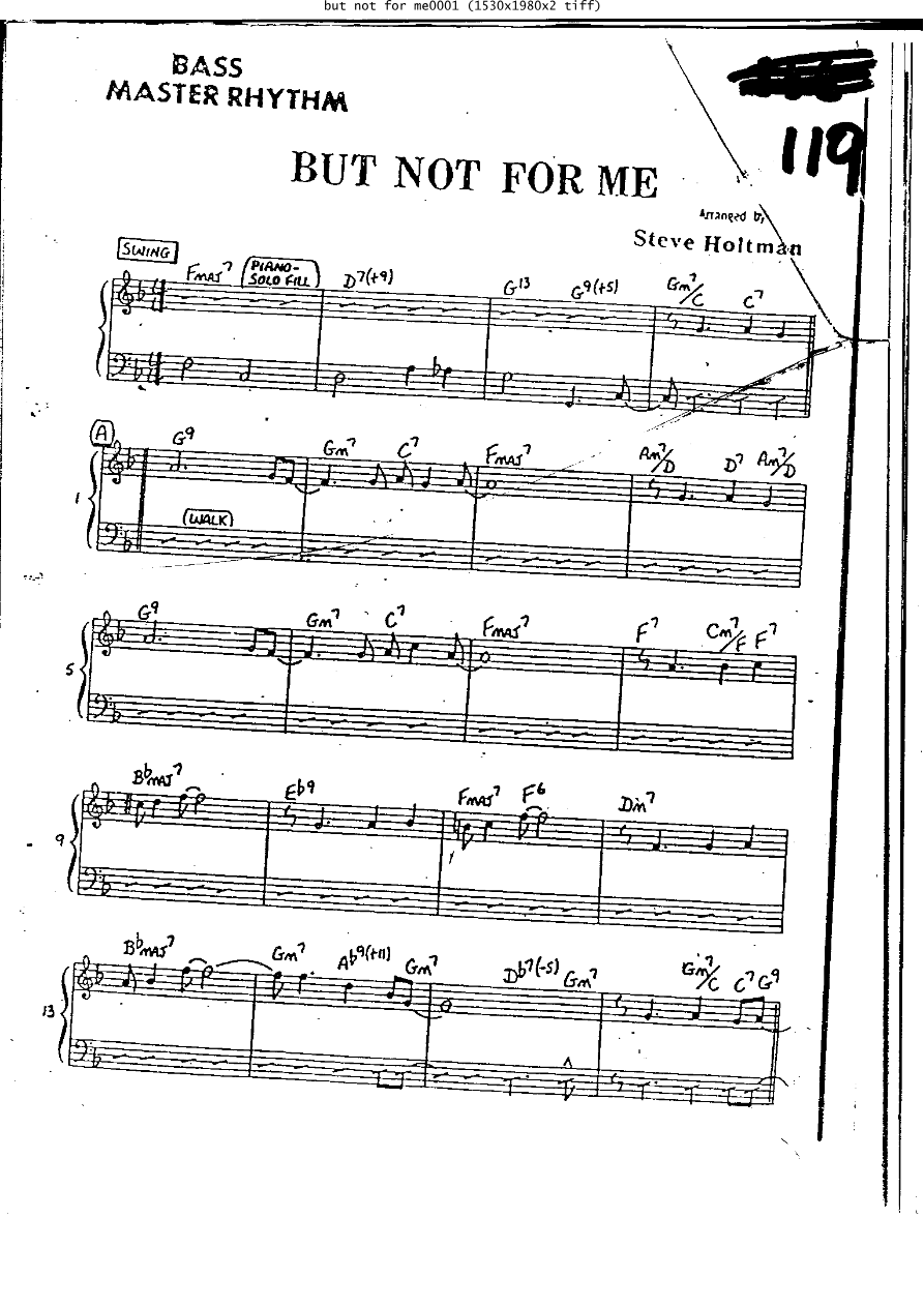 But Not for Me Bss — sheet music preview