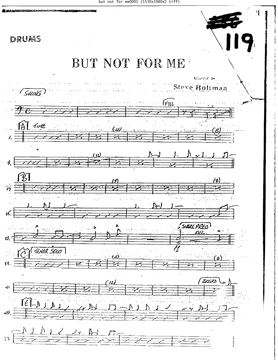 But Not for Me Dr — sheet music cover (first page)