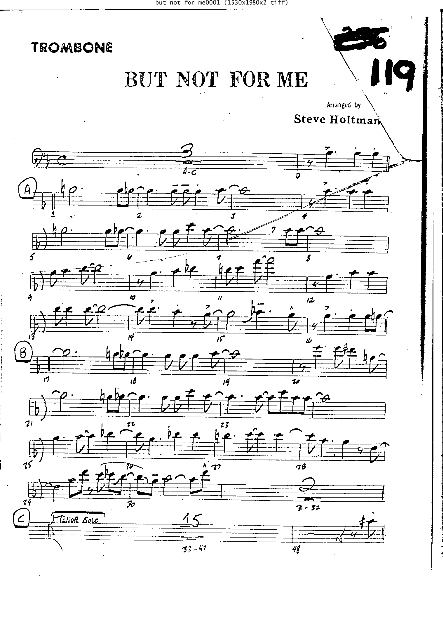 But Not for Me Tb — sheet music cover (first page)