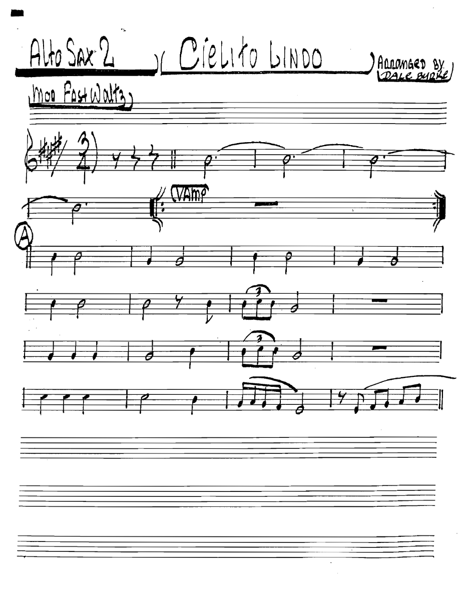 Cielitolindo Altosax2 — sheet music cover (first page)
