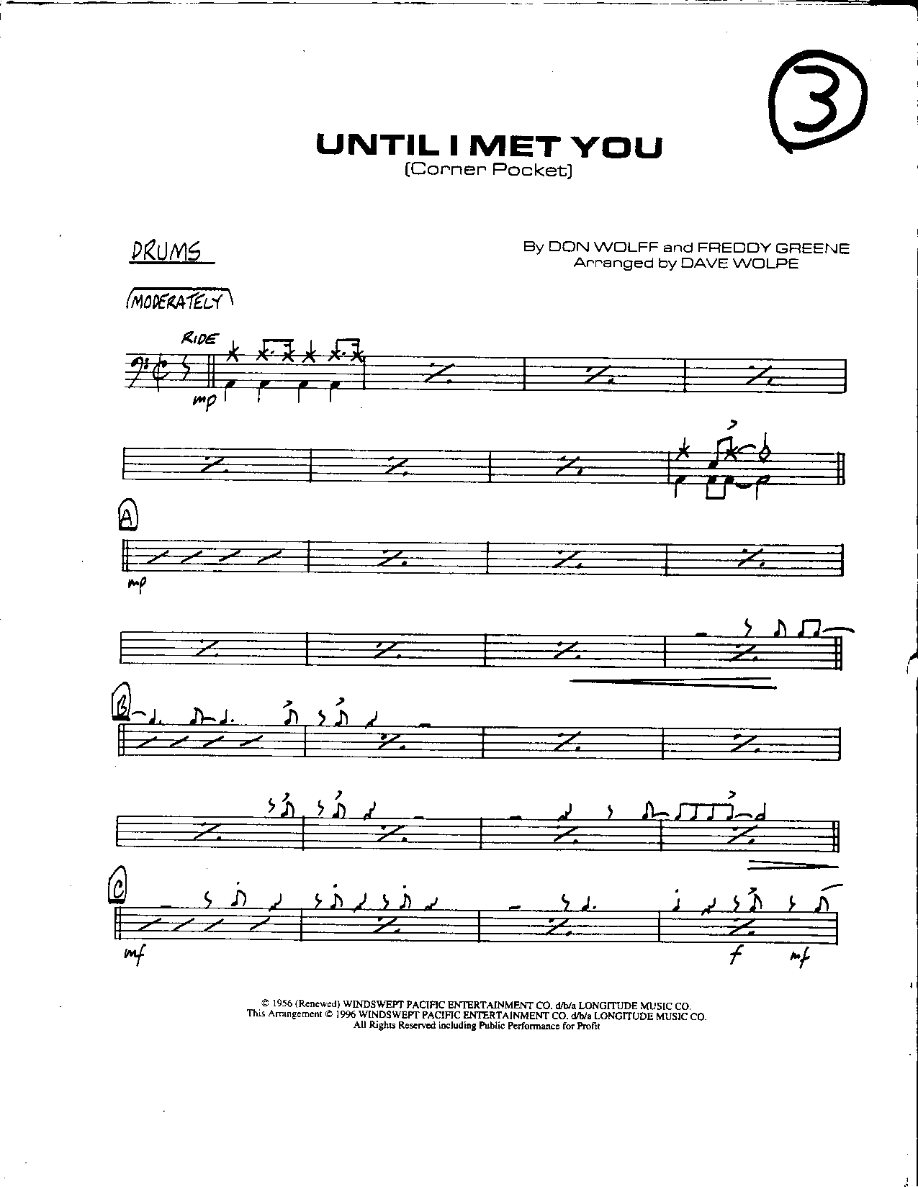 Circle 3-Until I met You-Drums — sheet music preview