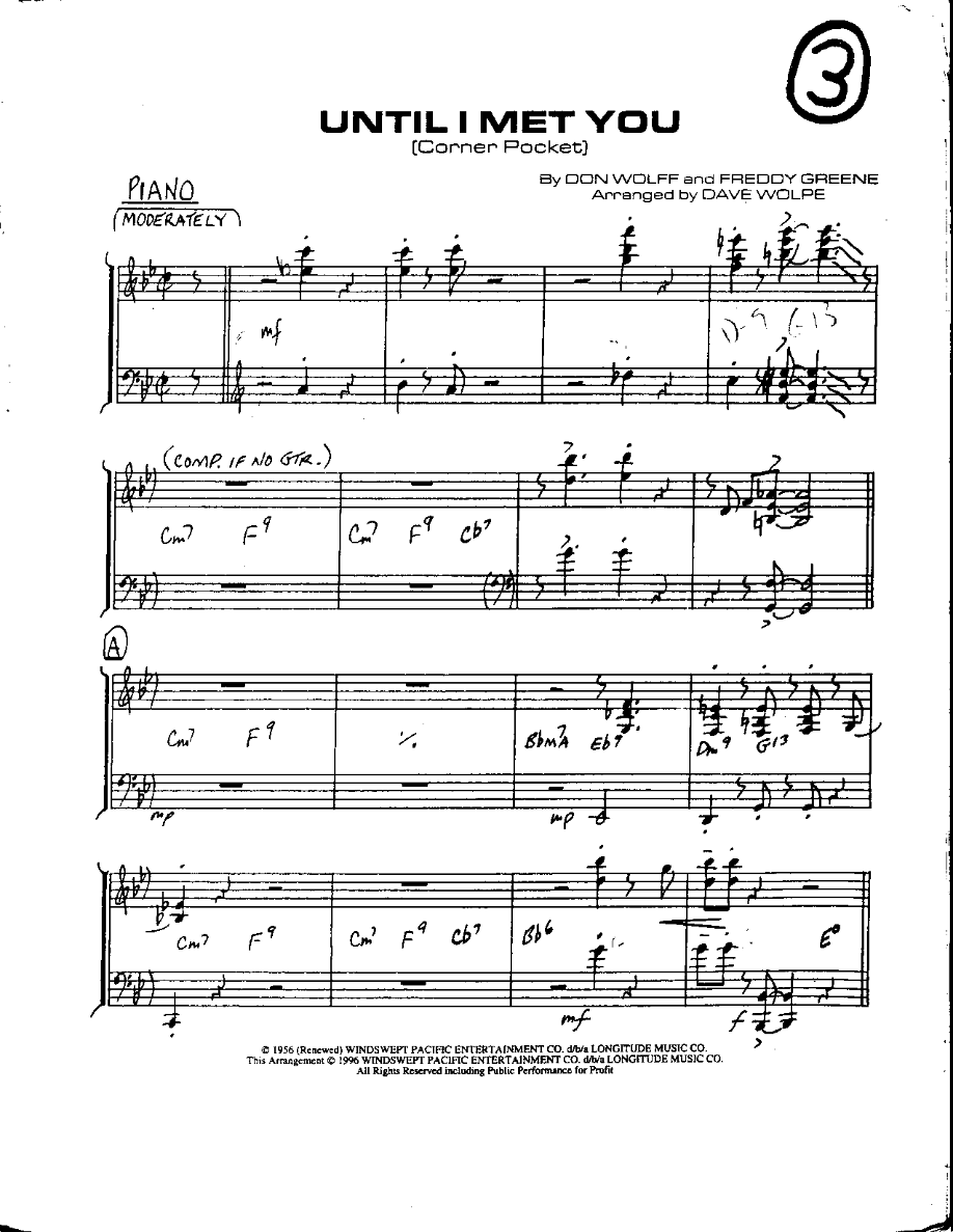 Circle 3-Until I met You-Piano — sheet music cover (first page)