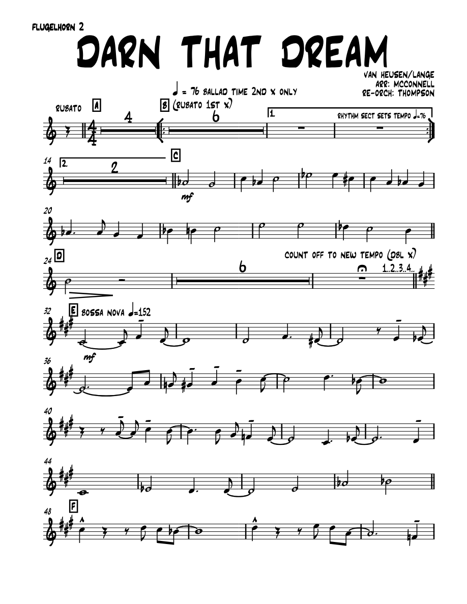 darn that dream 01 flugelhorn — sheet music cover (first page)