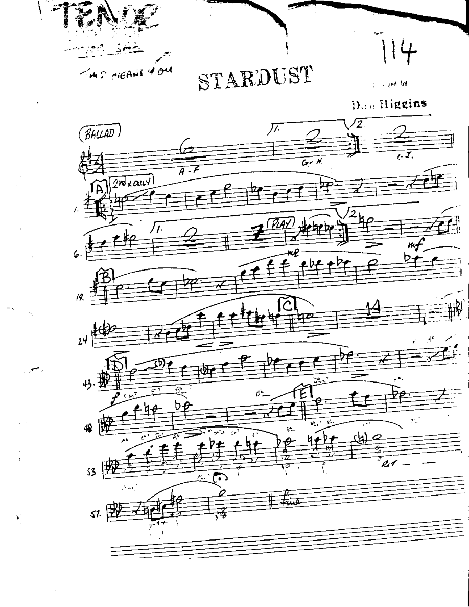 STARDUST — sheet music cover (first page)