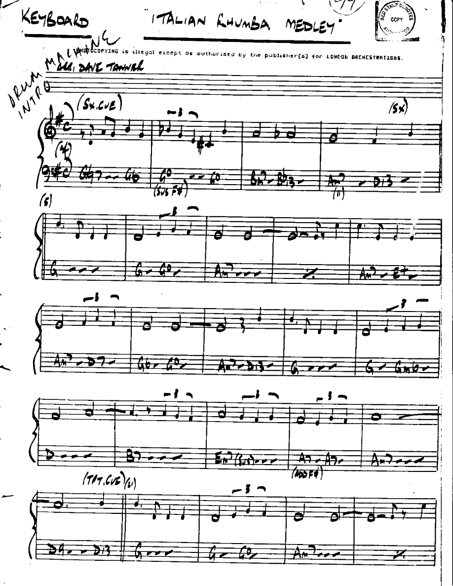 Italian Rhumba Medley — page 1
