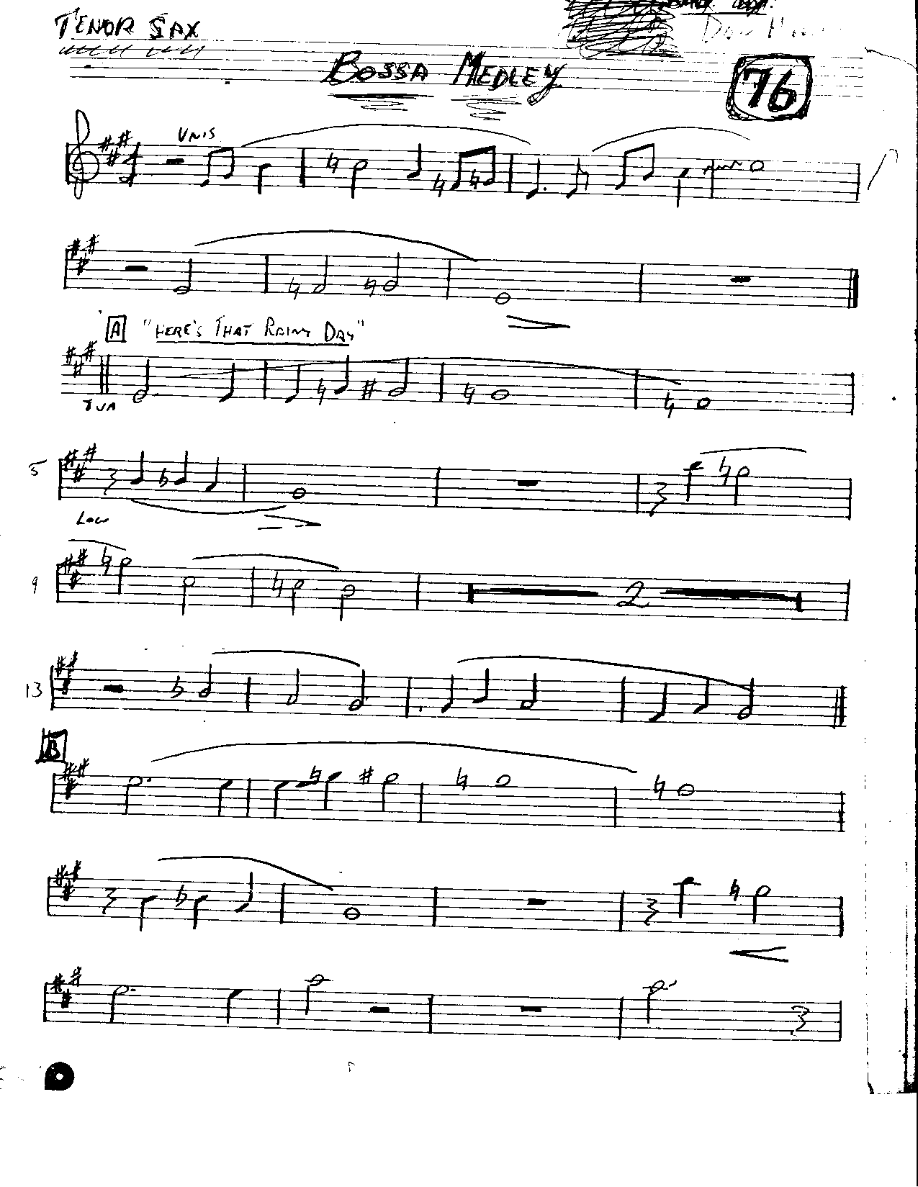 Bossa Medley — sheet music cover (first page)