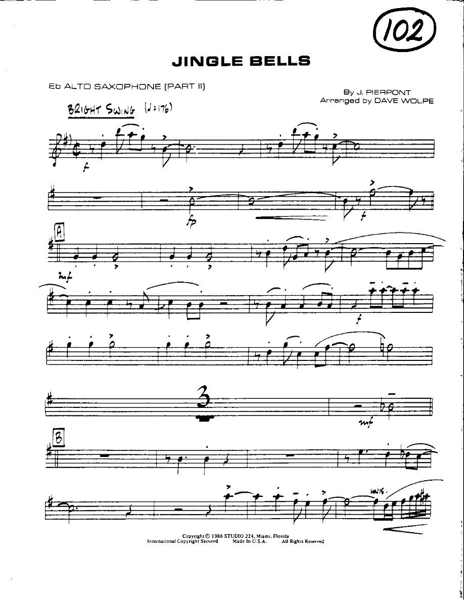 CIR102 Jingle Bells — sheet music preview