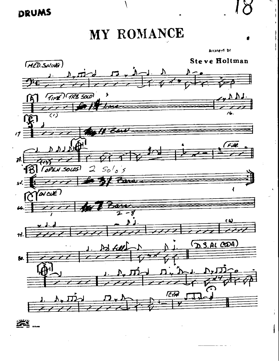 My Romance-Drums — sheet music preview