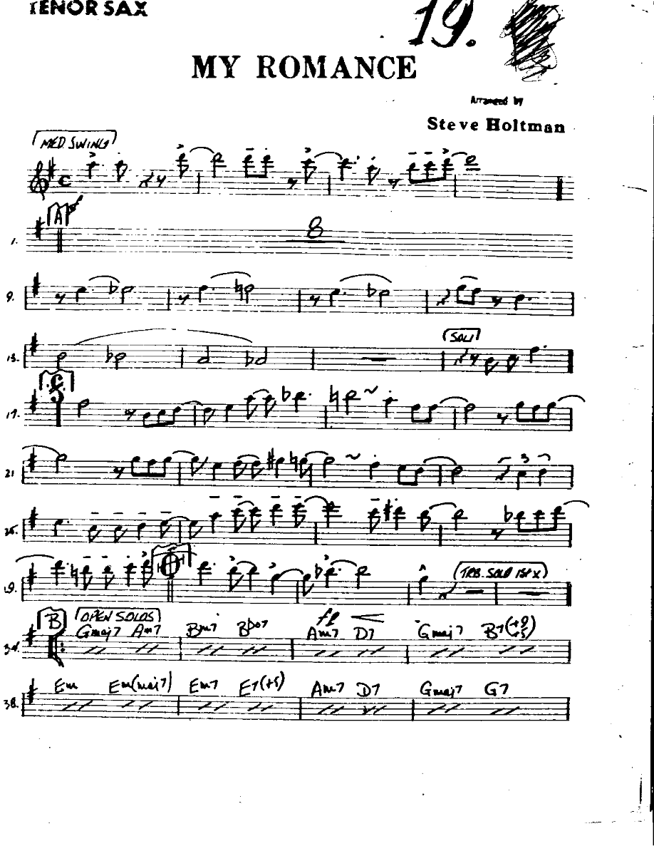 My Romance-Tenor — sheet music preview