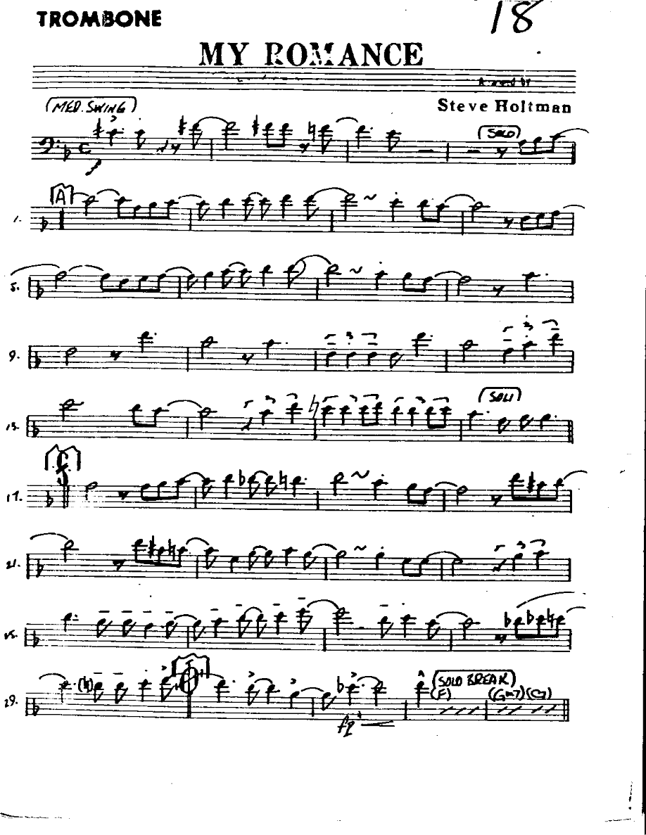 My Romance-Trombone — sheet music preview