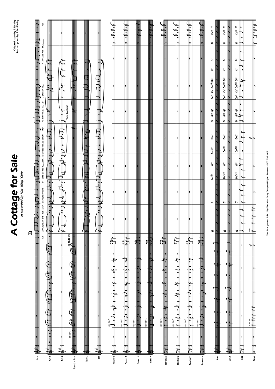 A Cottage For Sale — sheet music preview