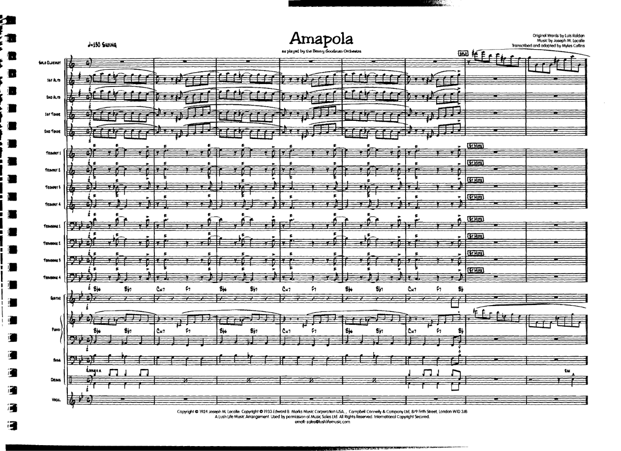 Amapola (M.Collins) — sheet music preview