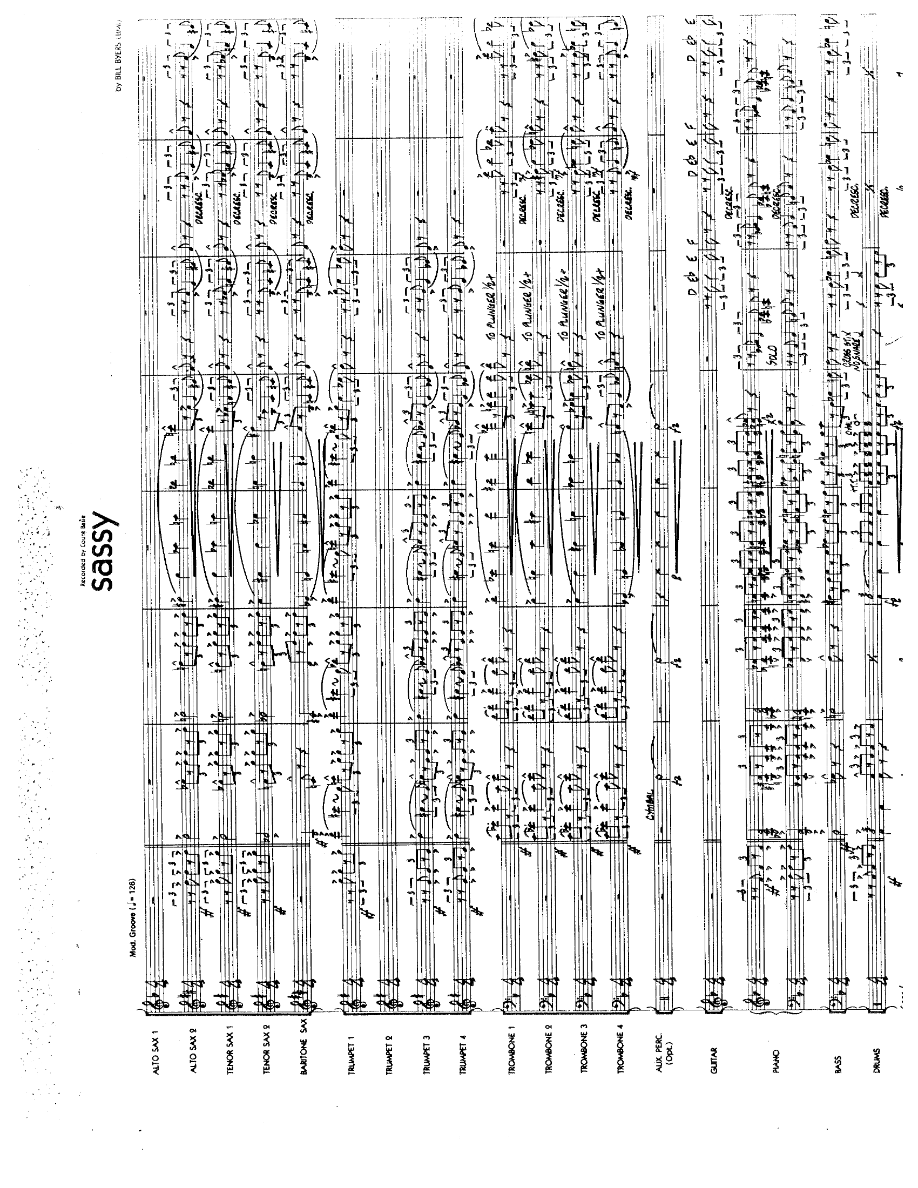 Sassy (B.Byers) C.Basie MP3 — sheet music cover (first page)