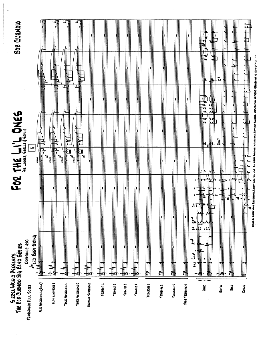 For The Li'l Ones — sheet music cover (first page)